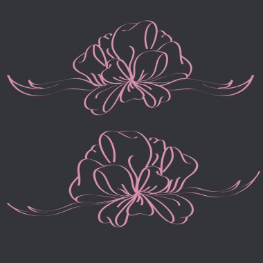 Yay ve şerit vektör karikatür çizimi