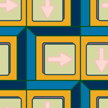 Kot düğmeleri Dikişsiz desen vektör çizim ile 