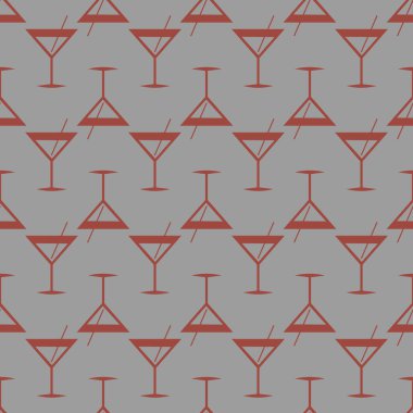 Tropik kokteyller desen, renkli kesintisiz vektör çizim