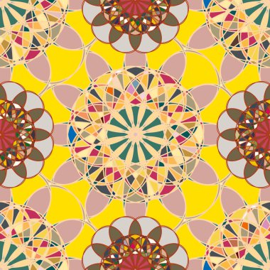  soyut çiçek geometrik Dikişsiz desen arka planı için