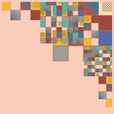 geometrik küpleri ve kareler arka plan tasarlamak vektör çizim