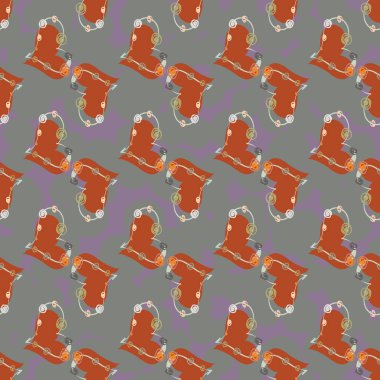 Soyut kalp doodle arka plan için seamless modeli