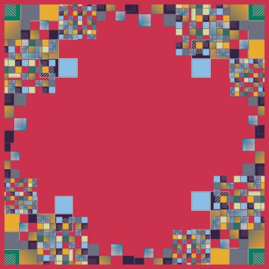 geometrik küpleri ve kareler arka plan tasarlamak vektör çizim