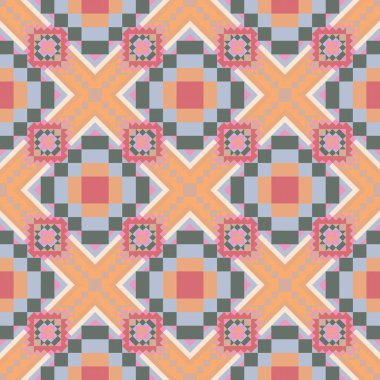 Geometrik etnik desen sorunsuz tasarım arka plan veya duvar kağıdı için