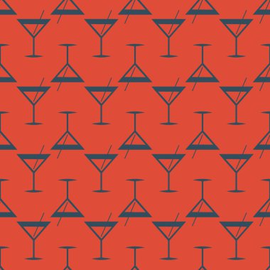 Tropik kokteyller desen, renkli kesintisiz vektör çizim