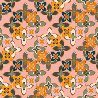  soyut çiçek geometrik Dikişsiz desen arka planı için