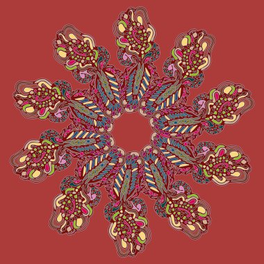 Stil zentangle yeni simetrik mandala doodle ile sanat esin kaynağı oldu. Duvar kağıdı, desen dolgularını, web sayfaları, yüzey dokuları için dekoratif nesne-ebilmek var olmak kullanılmış.