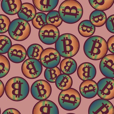 kesintisiz iş zemin bitcoins para ile desenli