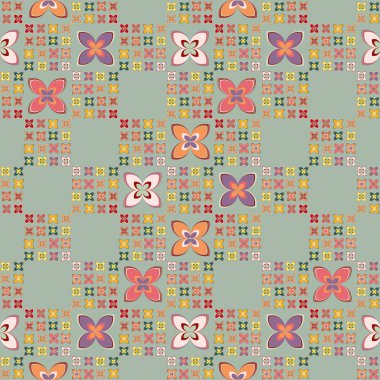  soyut çiçek geometrik Dikişsiz desen arka planı için