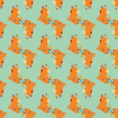 Soyut kalp doodle arka plan için seamless modeli