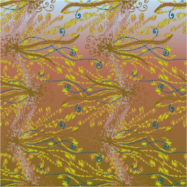 soyut çiçek deseni, vektör illüstrasyonu