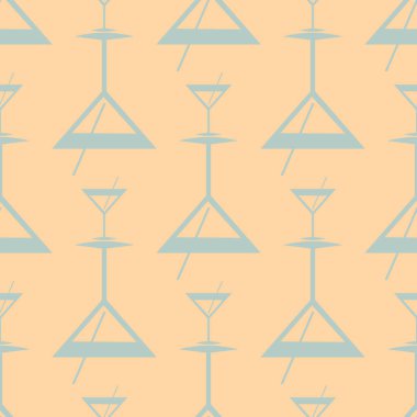 Tropik kokteyller desen, renkli kesintisiz vektör çizim