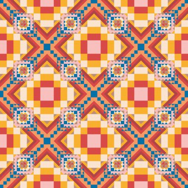 Geometrik etnik desen sorunsuz tasarım arka plan veya duvar kağıdı için 