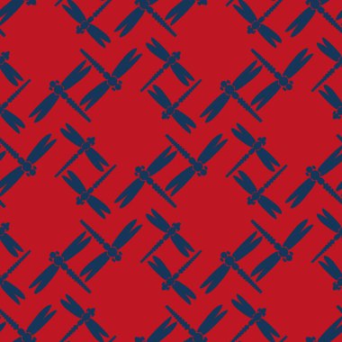 Yusufçuk seamless modeli. Vektör çizimler.