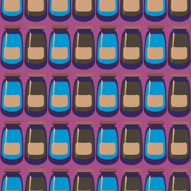 Kavanoz ile rustik ev konserve yeni dikişsiz desen arka planı için.