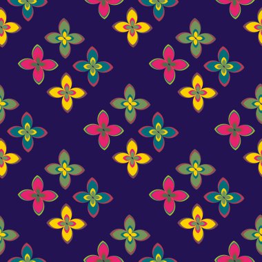  soyut çiçek geometrik Dikişsiz desen arka planı için