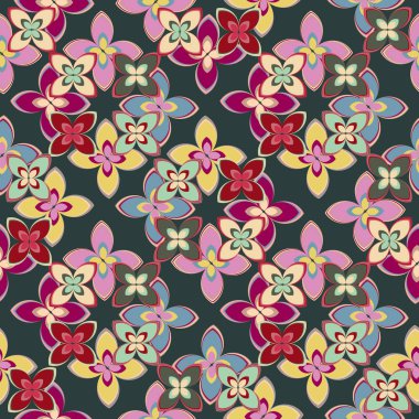  soyut çiçek geometrik Dikişsiz desen arka planı için