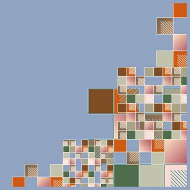 grafik küpleri ve kareler arka plan, sorunsuz tasarlamak vektör çizim 