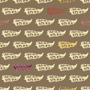 Memphis tarzı zemin ağaç yaprakları 