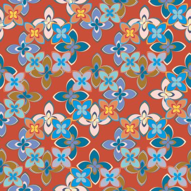  soyut çiçek geometrik Dikişsiz desen arka planı için