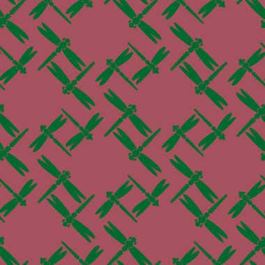 Yusufçuk seamless modeli. Vektör çizimler.