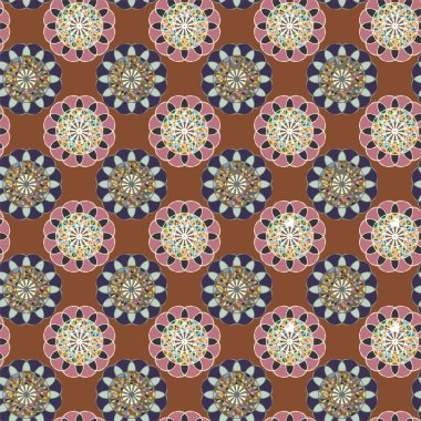  soyut çiçek geometrik Dikişsiz desen arka planı için