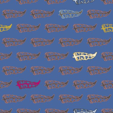 Memphis tarzı zemin ağaç yaprakları 