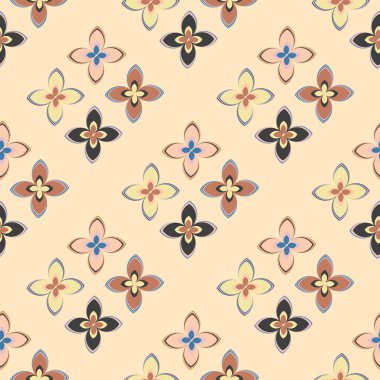  soyut çiçek geometrik Dikişsiz desen arka planı için