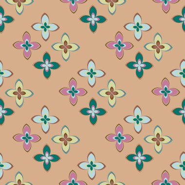  soyut çiçek geometrik Dikişsiz desen arka planı için