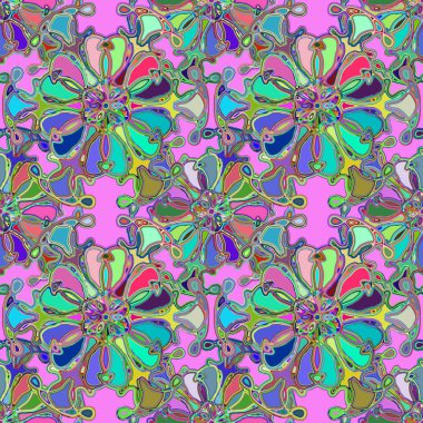 Soyut kaleydoskop renkli Dikişsiz desen arka planı için. 