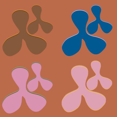 Su sıçramalarına ve parlak renkli boya arka plan üzerinde izole BLOB'lar vektör.