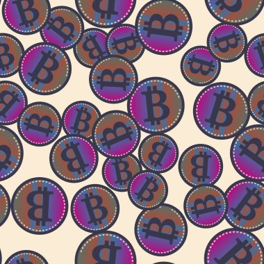 kesintisiz iş zemin bitcoins para ile desenli