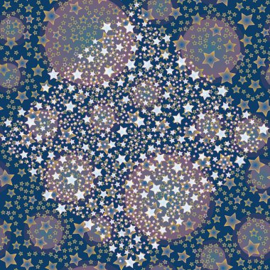 soyut geometrik renkli seamless modeli yıldız ile. Vektör çizim 