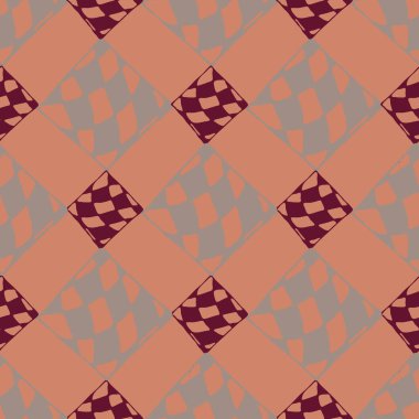 Soyut renkli geometrik Dikişsiz kareli desen arka planı için.