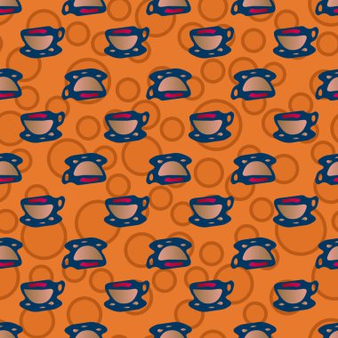 Bardak kahve veya çay arka plan seamless modeli üzerinde noktalı.