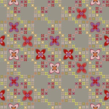  soyut çiçek geometrik Dikişsiz desen arka planı için