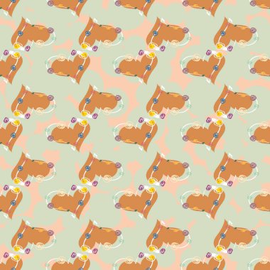 Soyut kalp doodle arka plan için seamless modeli