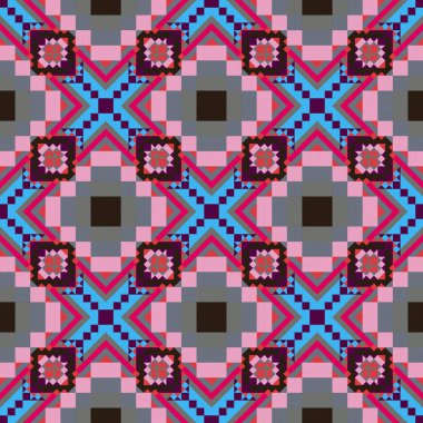 Geometrik etnik desen sorunsuz tasarım arka plan veya duvar kağıdı için