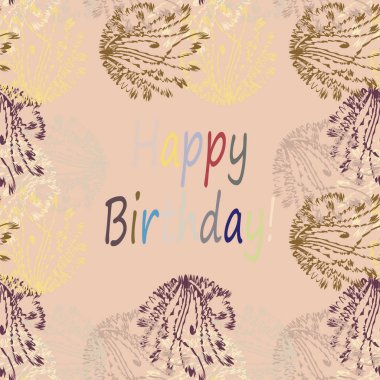 Çiçek desenli harflerle kutlu olsun çok renkli el çekilmiş