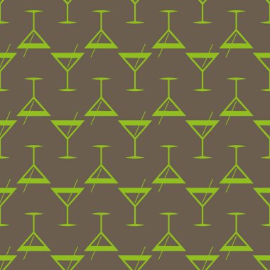 Tropik kokteyller desen, renkli kesintisiz vektör çizim