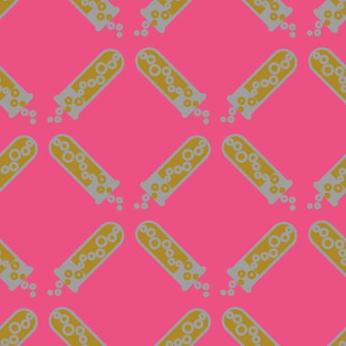 Kimya test tüpleri parlak arka plan üzerinde. Seamless modeli.