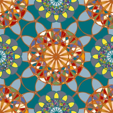  soyut çiçek geometrik Dikişsiz desen arka planı için