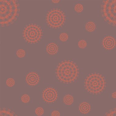 Sorunsuz soyut mandala desen. Basit şekiller oluşan süsleme. 