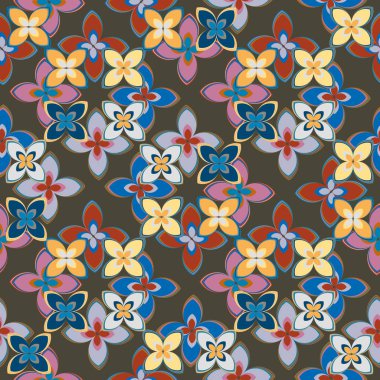  soyut çiçek geometrik Dikişsiz desen arka planı için