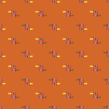 Yusufçuk seamless modeli. Vektör çizimler.