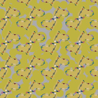 Soyut kalp doodle arka plan için seamless modeli