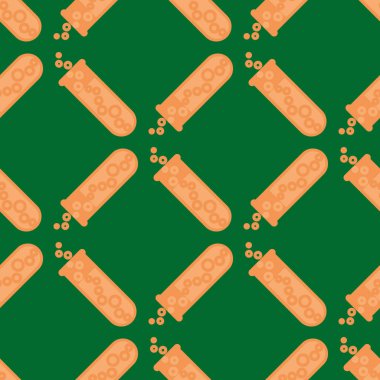 Kimya test tüpleri parlak arka plan üzerinde. Seamless modeli.