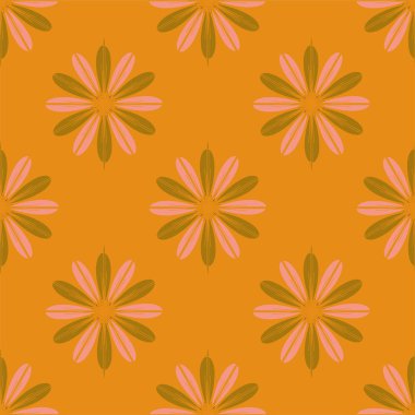 Renkli kesintisiz kaydırma-tasarım arka plan ile çiçek desenli.