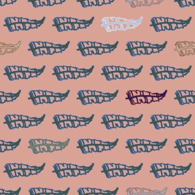 Memphis tarzı zemin ağaç yaprakları 