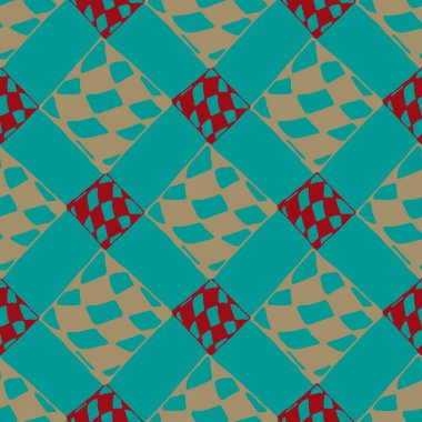 Soyut renkli geometrik Dikişsiz kareli desen arka planı için.